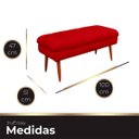 Ver imagem 6 de Puff Aparador Estofado Italy Decorativo Veludo Vermelho