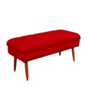 Ver imagem 4 de Puff Aparador Estofado Italy Decorativo Veludo Vermelho