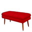 Ver imagem 3 de Puff Aparador Estofado Italy Decorativo Veludo Vermelho
