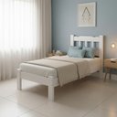 Ver imagem 1 de Cama Solteiro Pérola Madeira Maciça Repleta