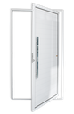 Ver imagem 1 de Porta Pivotante Alumínio Lambril c/Puxador e.Branco 120 Brimak
