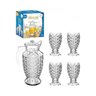 Jogo De Jarra De Vidro Turim Com 4 Copos Art House 1,6LT - 1