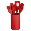 Ver imagem 1 de Kit Utensílios 07 Peças Silicone Vermelho Euro