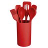 Kit Utensílios 07 Peças Silicone Vermelho Euro - 1