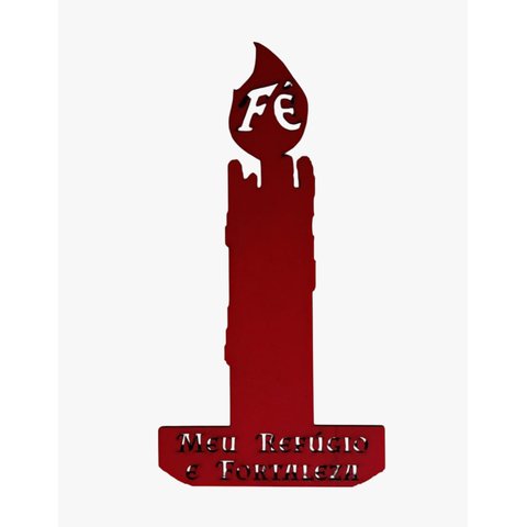 Minha Fé - Vela Decorativa:vermelho