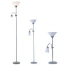 Ver imagem 2 de Abajur de Chão Poste Jardim Dupla Luminaria de Chao Luminaria Piso Pedestal Techled Cinza