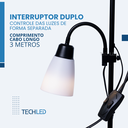 Ver imagem 5 de Abajur de Chão Poste Jardim Dupla Luminaria de Chao Luminaria Piso Pedestal Techled Cinza