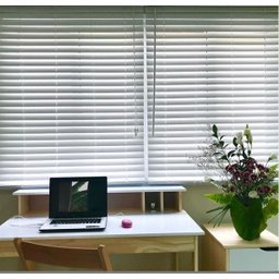 Persiana Horizontal Faux Wood em Pvc 50mm 120larg X 140alt Branca - 1