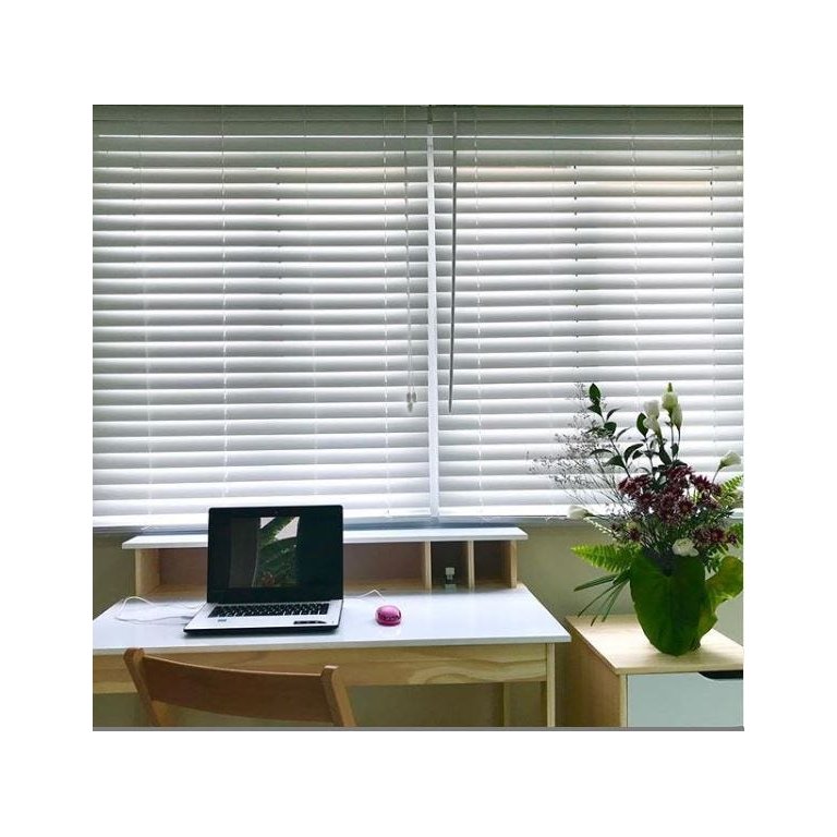 Persiana Horizontal Faux Wood em Pvc 50mm 120larg X 140alt Branca