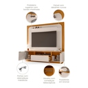 Ver imagem 7 de Estante para TV e Home Theater até 75 Polegadas 200cmx191,5cm Nilo