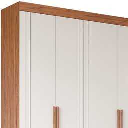 Guarda Roupa 6 Portas Cecília Cinamomo Off White 234cm Panan 234,6cm - 7