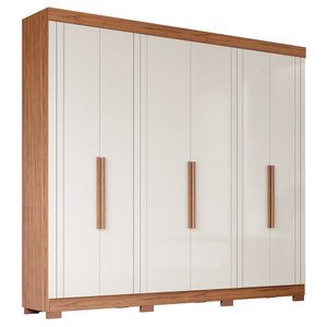 Guarda Roupa 6 Portas Cecília Cinamomo Off White 234cm Panan 234,6cm