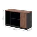 Ver imagem 5 de Balcão e Mesa para Computador Retangular Balcao e Mesa de Computador Benim sem Gavetas 120cm Noce