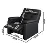 Poltrona para Maquiagem Reclinável Preto Corino Zaven Shop Jm - 3