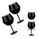 Ver imagem 1 de Taca Copo Termico Inox 2 em 1 Kit 2 Uni Drink Vinho Cocktail Bebida Gelada Resistente Lazer Festa Ev
