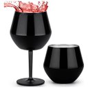 Ver imagem 3 de Taca Copo Termico Inox 2 em 1 Kit 2 Uni Drink Vinho Cocktail Bebida Gelada Resistente Lazer Festa Ev