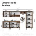 Ver imagem 4 de Armário de Cozinha Completa 293cm Rustic/cinza Emilly Madesa 011