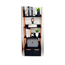 Ver imagem 1 de Estante Kisi Prateleiras Armário Mdf Preta e Madeira 180x65x45 Donna 0205epa04