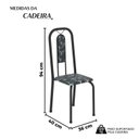 Ver imagem 3 de Cadeiras para Sala de Jantar 6 Unidades Lívia Preto/Floral