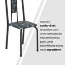 Ver imagem 4 de Cadeiras para Sala de Jantar 6 Unidades Lívia Preto/Floral