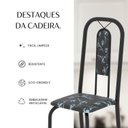 Ver mais imagens de Cadeiras para Sala de Jantar 6 Unidades Lívia Preto/Floral