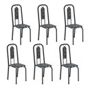Ver imagem 1 de Cadeiras para Sala de Jantar 6 Unidades Lívia Preto/Floral