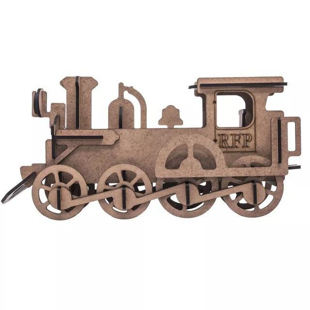 Quebra-cabeça Mdf 3d Trem Locomotiva Pasiani - 2