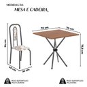 Ver imagem 3 de Conjunto Sala de Jantar com 4 Cadeiras Lívia Prata/Arabesco