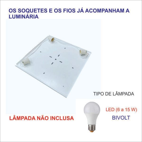 Luminária Plafon Madeira Ilhota Ddek Ctes 30cm - 2