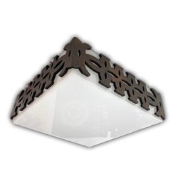 Luminária Plafon Madeira Ubatuba Ddek Ctsd 20cm - 9