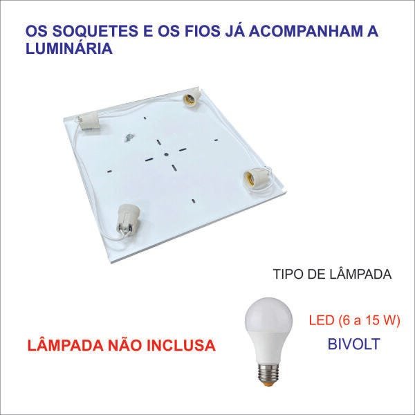 Luminária Plafon Madeira Mariscal Ddek Dsmg 50cm - 2