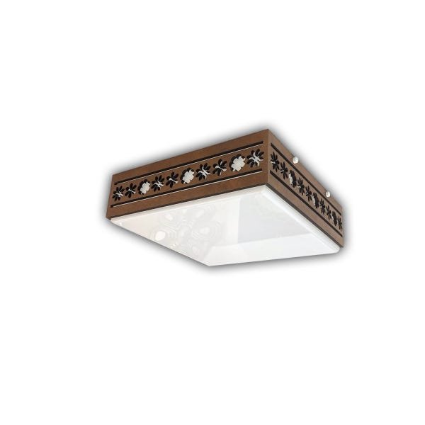 Luminária Plafon Madeira Porto Belo Ddek Bmsd 20cm - 4