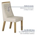 Ver imagem 2 de Conjunto 2 Cadeiras Dora Valdemoveis Cinamomo/veludo Palha