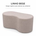 Ver imagem 4 de Puff Orgânico Feijão 80cm para Sala e Quarto Linho Bege