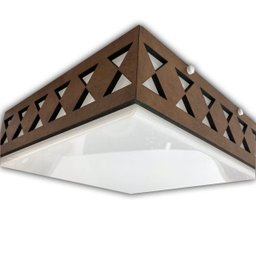 Luminária Plafon Madeira Estaleiro ddek BMSD 20 cm - 9