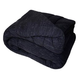 Edredom de Malha Solteiro Dupla Face Oregon (Manta Alta) - Riscado Preto - 1