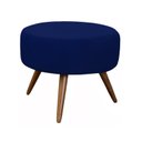Ver imagem 4 de Kit Poltrona Lille e Puff Suede Azul Marinho - Dominic Decor