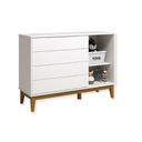 Ver mais imagens de Quarto de Bebê Berço Evolution + Guarda Roupa 4P + Cômoda Sp Elfe Branco Fosco com 02 Colchão