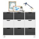 Ver imagem 1 de Nicho Organizador Branco com 9 Gavetas Brancas e Pretas - Qmovi