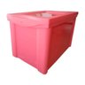 Caixa Organizadora Grande Com Trava 30L Rosa Sanremo - 1
