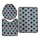 Ver imagem 1 de Jogo de Tapete para Banheiro Pratik 3 Peças Mosaico Azul Oasis