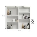 Ver imagem 2 de Armário de Banheiro 90cm 02 Portas Ref 910 Cewal - Branco/thassos