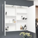 Ver imagem 3 de Armário de Banheiro 90cm 02 Portas Ref 910 Cewal - Branco/thassos