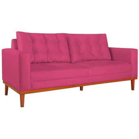 Sofá 2 Lugares Dubai Suede - Amarena Móveis Cor Pink