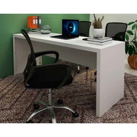 Mesa de Escritório Me4185 180cm Branco - Tecno Mobili