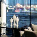 Ver imagem 5 de Trio Vasos de Mesa Califórnia Decoração Cerâmica Bege Petra