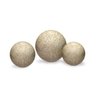 Trio Esferas Enfeite de Mesa Decoração Cerâmica Bege Petra - 1