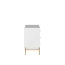 Ver imagem 7 de Cômoda 3 Gavetas Jasper 94 cm - Branco Gloss c/ Dourado