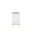 Ver imagem 7 de Cômoda 3 Gavetas Jasper 94 Cm - Branco Gloss C/ Dourado