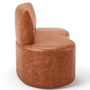 Ver imagem 6 de Sofá 2 Lugares 140cm Orgânico para Sala de Estar Living Larissa L02 Couríssimo Camel - Lyam Decor